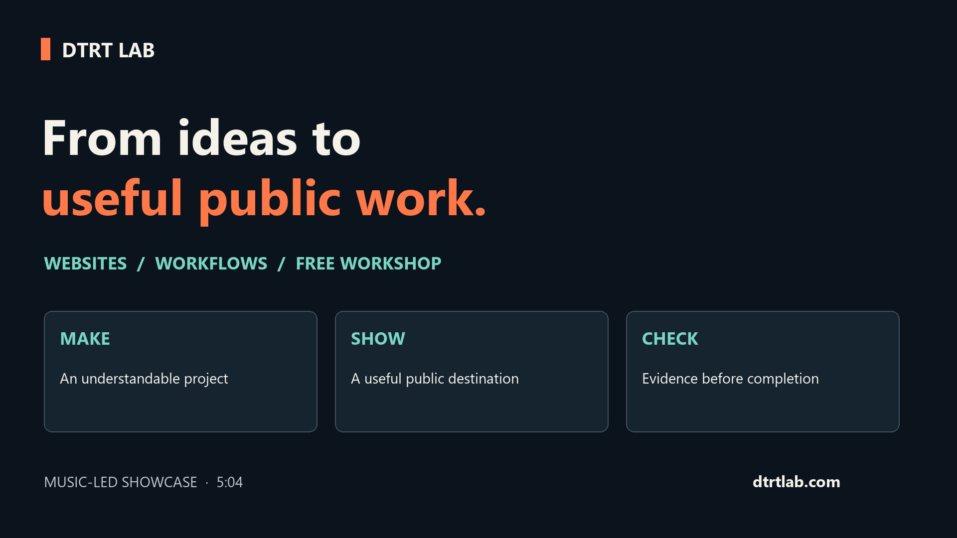 DTRT Lab showcase: from ideas to useful public work